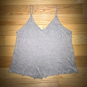 Grey knit tank top